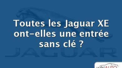Toutes les Jaguar XE ont-elles une entrée sans clé ?